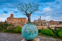view over Siena with Cathedral, 02-2022