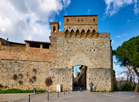 Porta San Giovanni, medieval town San Gimignano, Tuscany, Italy