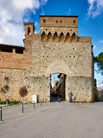 Porta San Giovanni, medieval town San Gimignano, Tuscany, Italy