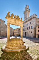 historic fountain in Montepulciano, Tuscany
