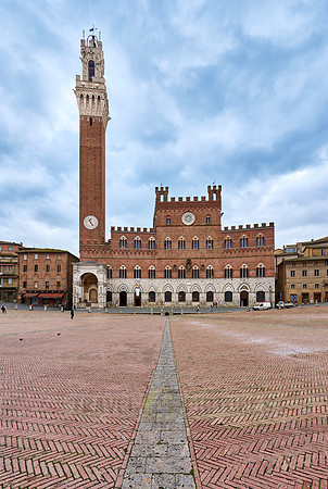 Palazzo Pubblico,Torre del Mangia and Piazza del Campo in Siena