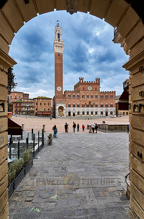 Palazzo Pubblico,Torre del Mangia and Piazza del Campo in Siena