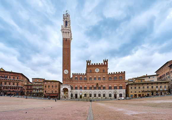 Palazzo Pubblico,Torre del Mangia and Piazza del Campo in Siena