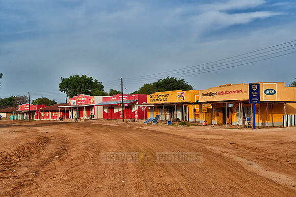 gravel road in village