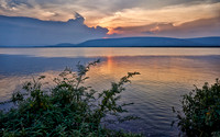 sunset at Lake Mburo