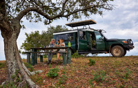 picninc at view point of Lake Mburo