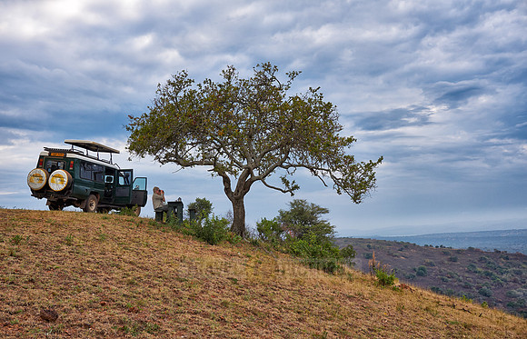 picninc at view point of Lake Mburo