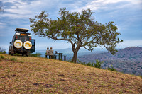 picninc at view point of Lake Mburo