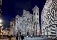 night shot of illuminated Cathedral of Santa Maria del Fiore
