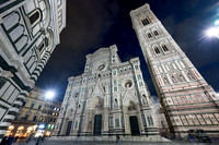 night shot of illuminated Cathedral of Santa Maria del Fiore