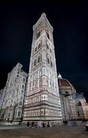 night shot of illuminated Cathedral of Santa Maria del Fiore