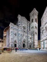 night shot of illuminated Cathedral of Santa Maria del Fiore