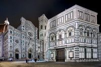 night shot of illuminated Cathedral of Santa Maria del Fiore
