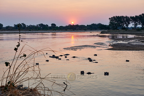 sunset at Luamba river