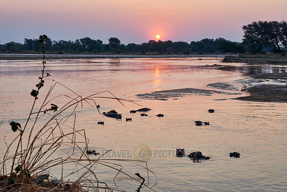sunset at Luamba river