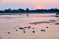 sunset at Luamba river