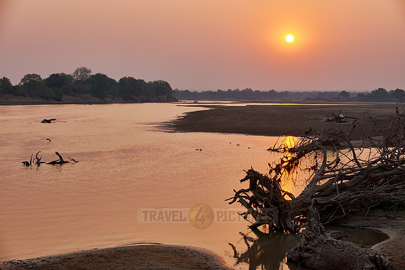 Sunset at South Luangwa river