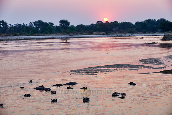 sunset at Luamba river