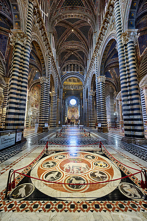 interior shot of Cathedral of Siena, Duomo di Siena