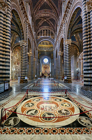 interior shot of Cathedral of Siena, Duomo di Siena