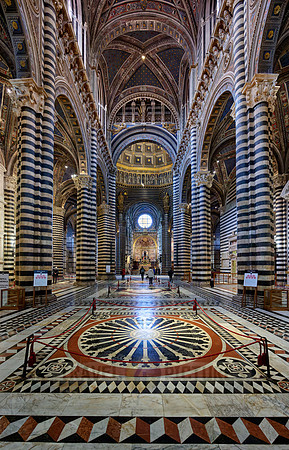 interior shot of Cathedral of Siena, Duomo di Siena