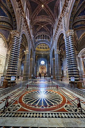 interior shot of Cathedral of Siena, Duomo di Siena