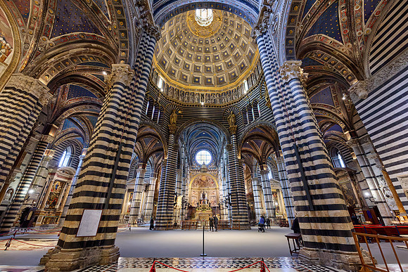 interior shot of Cathedral of Siena, Duomo di Siena