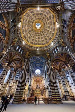 interior shot of Cathedral of Siena, Duomo di Siena