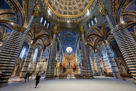 interior shot of Cathedral of Siena, Duomo di Siena