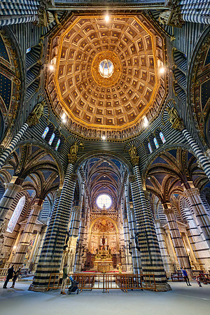 interior shot of Cathedral of Siena, Duomo di Siena