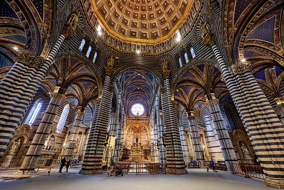interior shot of Cathedral of Siena, Duomo di Siena