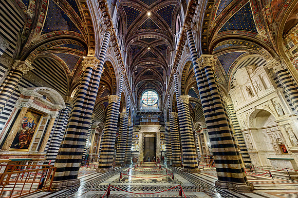 interior shot of Cathedral of Siena, Duomo di Siena