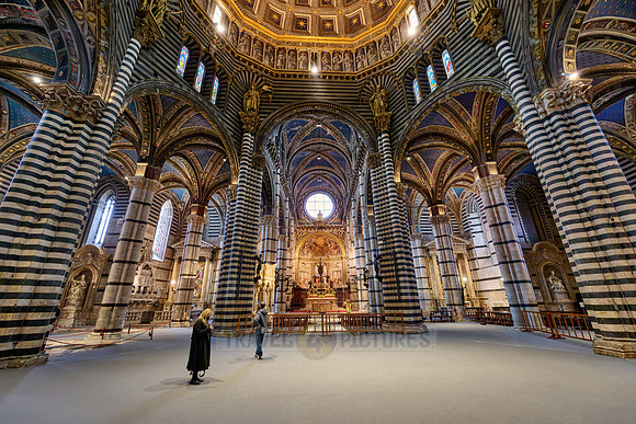 interior shot of Cathedral of Siena, Duomo di Siena