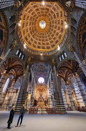 interior shot of Cathedral of Siena, Duomo di Siena