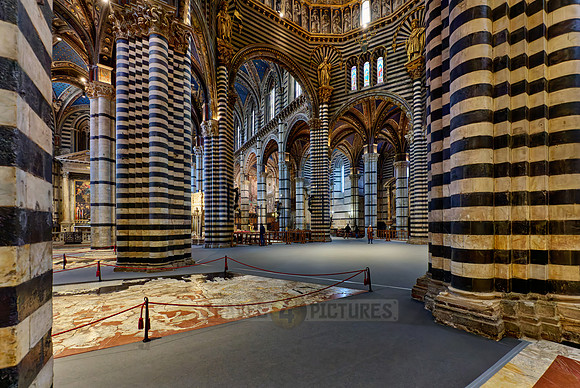 interior shot of Cathedral of Siena, Duomo di Siena