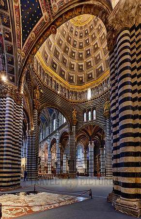 interior shot of Cathedral of Siena, Duomo di Siena