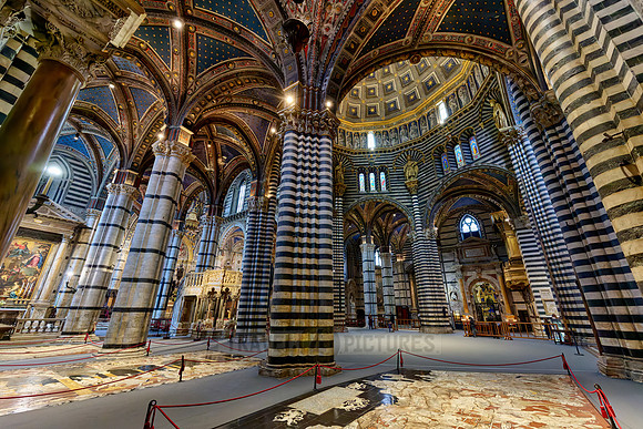interior shot of Cathedral of Siena, Duomo di Siena