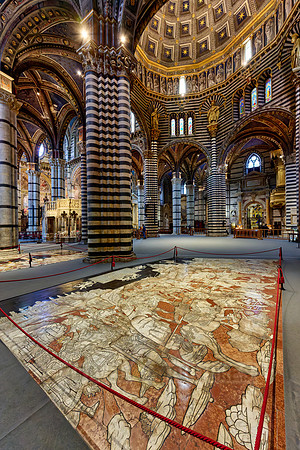 interior shot of Cathedral of Siena, Duomo di Siena