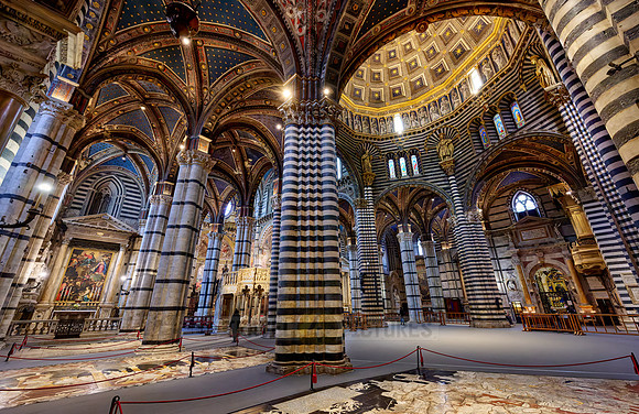 interior shot of Cathedral of Siena, Duomo di Siena