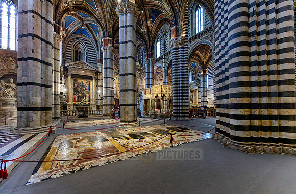 interior shot of Cathedral of Siena, Duomo di Siena