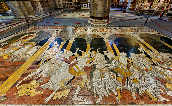 interior shot of Cathedral of Siena, Duomo di Siena