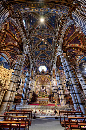 interior shot of Cathedral of Siena, Duomo di Siena