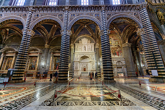 interior shot of Cathedral of Siena, Duomo di Siena