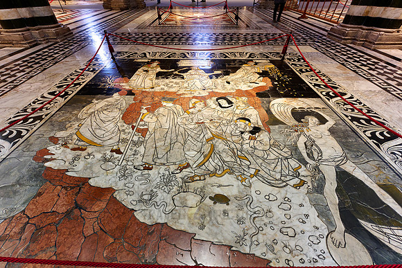 interior shot of Cathedral of Siena, Duomo di Siena