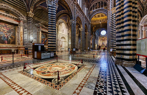 interior shot of Cathedral of Siena, Duomo di Siena