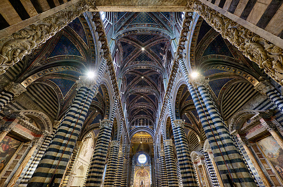 interior shot of Cathedral of Siena, Duomo di Siena