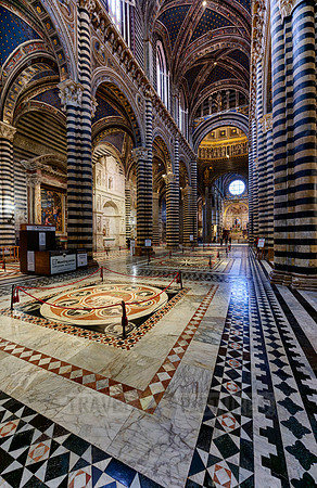 interior shot of Cathedral of Siena, Duomo di Siena