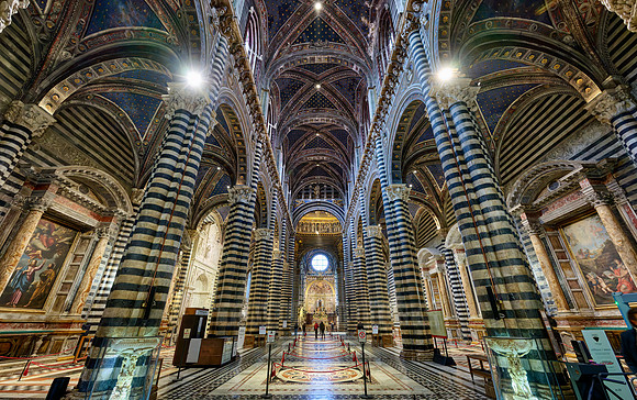 interior shot of Cathedral of Siena, Duomo di Siena