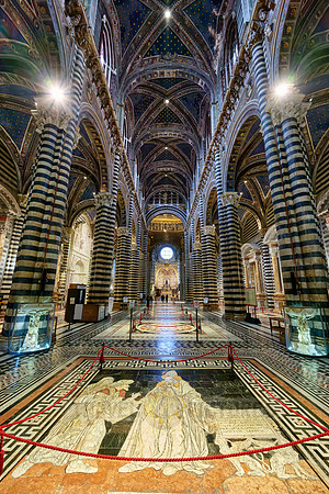 interior shot of Cathedral of Siena, Duomo di Siena