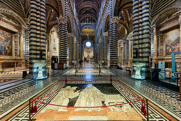 interior shot of Cathedral of Siena, Duomo di Siena